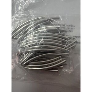 Curved Brass Tube Beads Noodles Spacer DIY Jewelry Making Crafts Projects 30Pcs